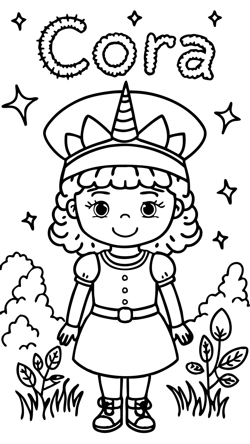 cora coloring pages